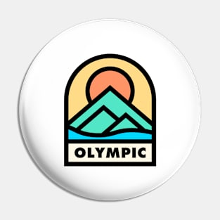 Olympic Peninusla Retro Badge Pin