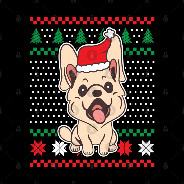 Ugly Christmas Sweaters Cute Puppy by JS Arts