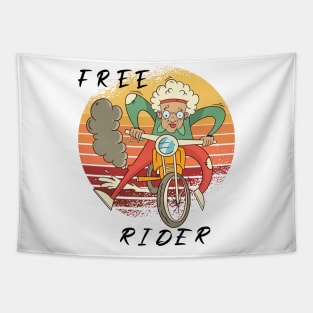 Crazy Free Rider Tapestry