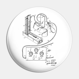 Blood Pressure Taking Device Vintage Patent Hand Drawing Pin