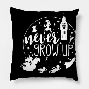 Never Grow Up Pillow