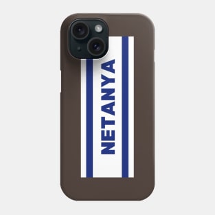 Netanya City in Israel Flag Colors Phone Case
