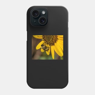 A Bee Gathering Pollin From a Sunflower Phone Case