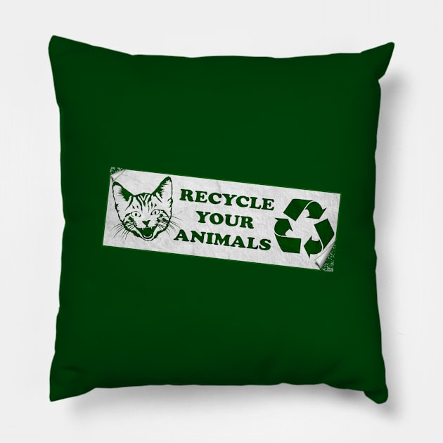 Fight Club Recycle Sticker Pillow by R-evolution_GFX