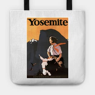 YOSEMITE National Park America Art Deco Advertisement Vintage Tourism Tote