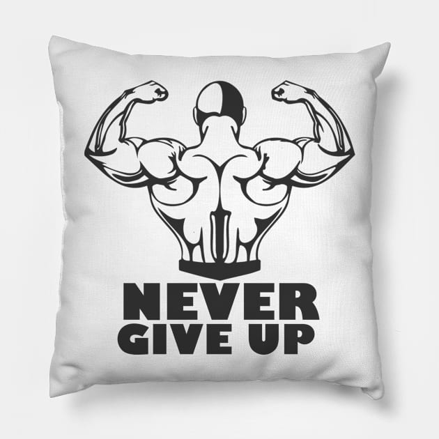 Never Give Up Pillow by I-Heart-All