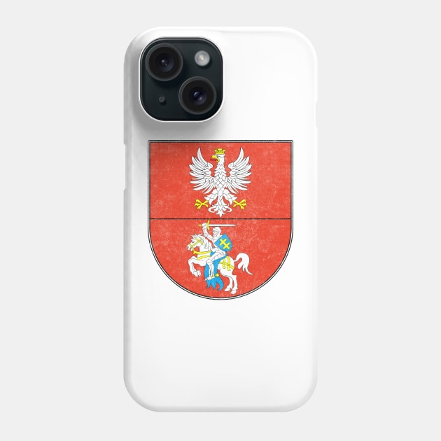 Podlasie Voivodeship // Vintage Look Faded Coat Of Arms Design Phone Case by DankFutura