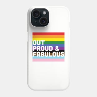 Out, proud & fabulous | Progress flag colors Phone Case