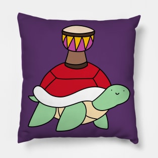 Turtle and Little Djembe Pillow