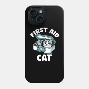 First Aid Cat Pun Nurse Doctor Healthcare Novelty Funny Cat Phone Case