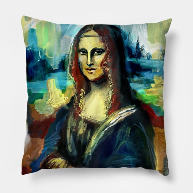 MonaLisa Pillow by anadeestyle