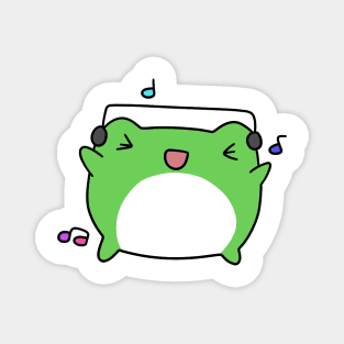 Dancing Headphones Frog Magnet