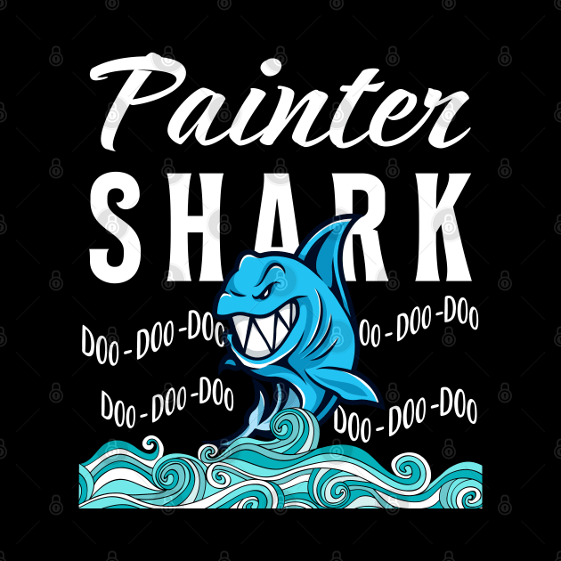 Painter Gifts - shark by StudioElla