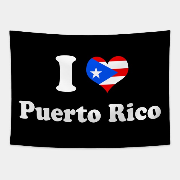 I Love Puerto Rico Puerto Rican Pride Boricua Tapestry by PuertoRicoShirts