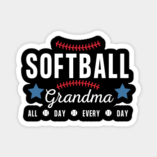 Softball Grandma - all day every day Magnet