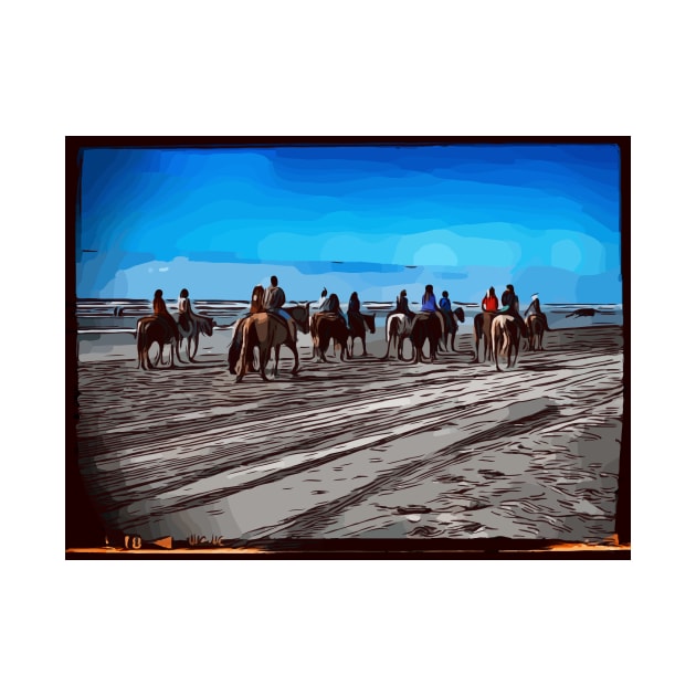 Horses on the beach by WelshDesigns