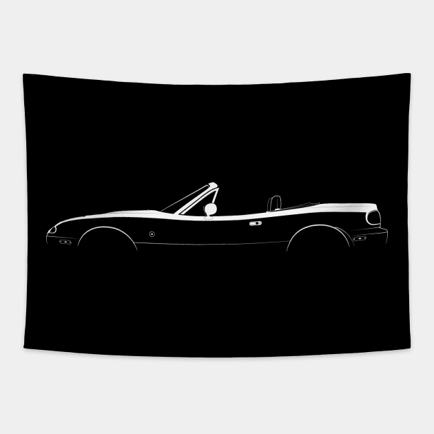 Mazda MX-5 Miata (NA) Silhouette Tapestry by Car-Silhouettes