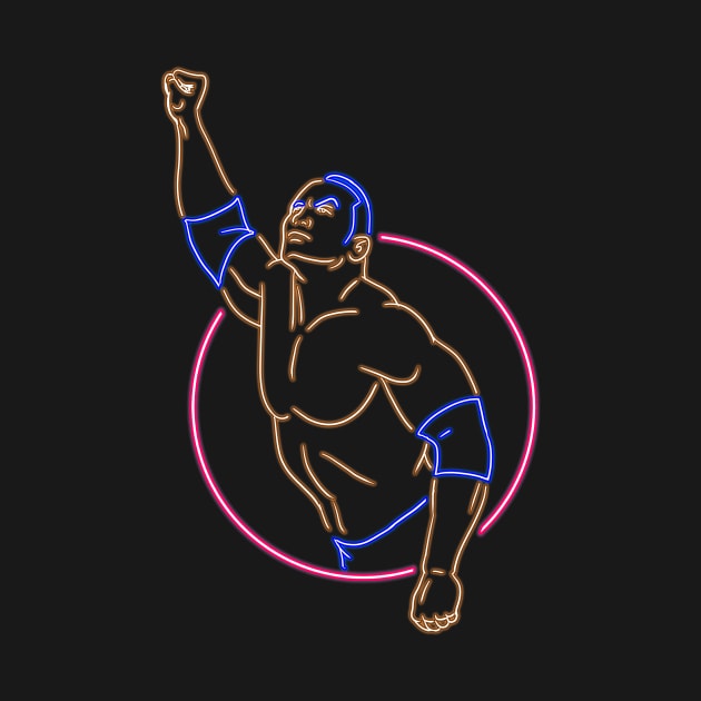 the Rock neon style by AJSMarkout