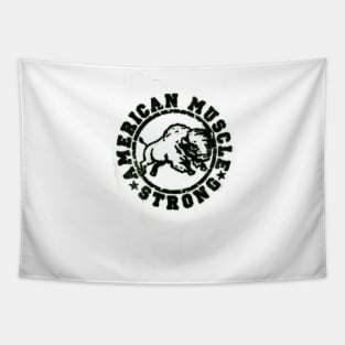 AMERICAN MUSCLE STRONG Bison Tapestry