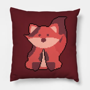 Orange Fox Finesse: Pixel Art Design for Fashionable Appare Pillow