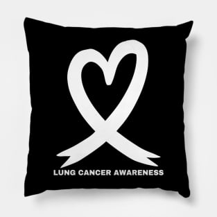 In November We Wear White Lung Cancer Awareness Month 2024 Pillow