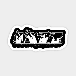 Jazz Music Genre Typography Design Magnet