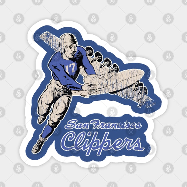 San Francisco Clippers Retro Defunct Football Design Magnet by darklordpug