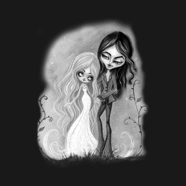 Vampire and ghost in love by mapetitepoupee