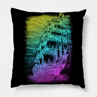 Caleuche Ghost Pirate Ship - Color Pillow