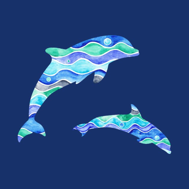 Ocean Dolphin Pattern by Timone