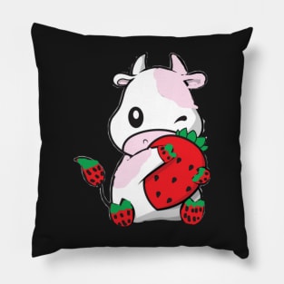 Cute Strawberry Cow Pillow