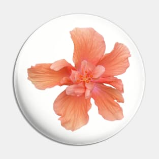 Vintage Light Orange Hibiscus Pin