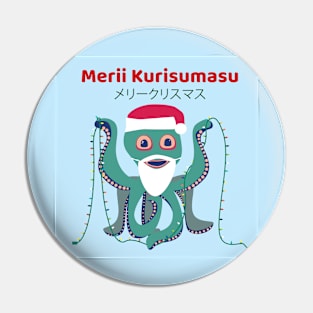 Santa Octopus Pin