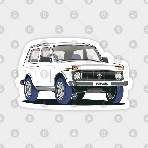 Lada Niva 4x4 in White Magnet by Webazoot