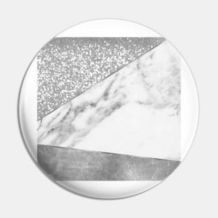 Silver jazz marble Pin