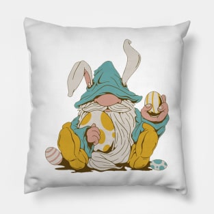 Easter Bunny Spring Gnome Easter Egg Hunting And Basket Gift Pillow