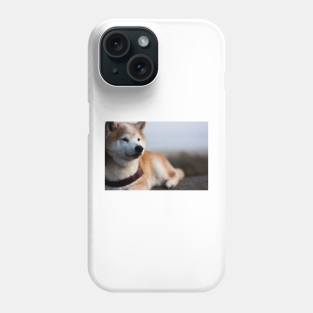 shiba inu laying Phone Case