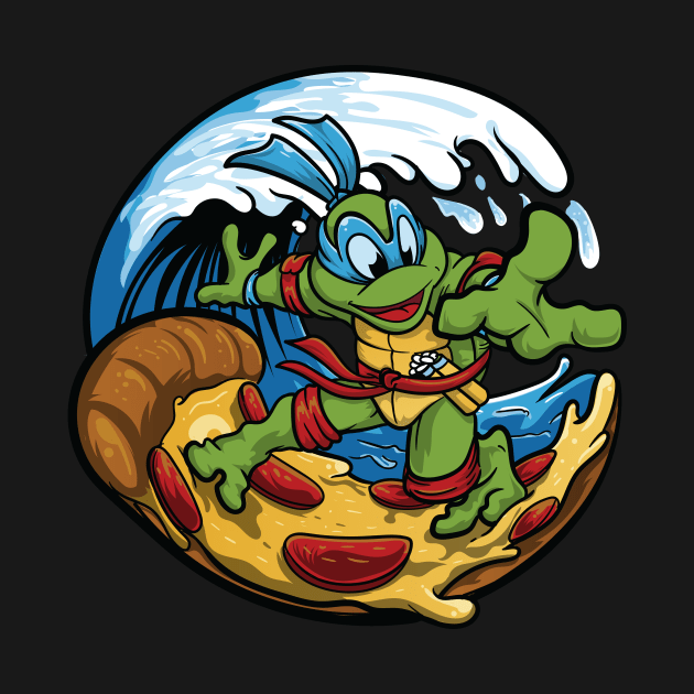 Pizza Shredder Wave Rider by MCALTees