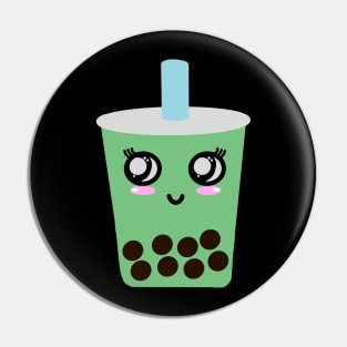 Happy matcha boba Pin