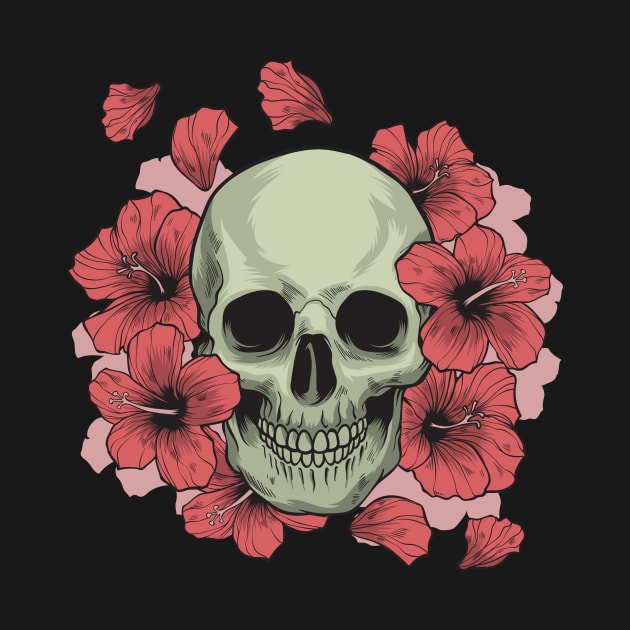 Flowers Skull by MaiKStore