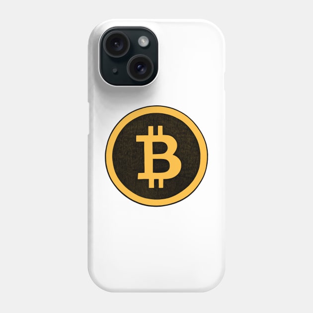 Bitcoin City, a bright future, modern orange city Phone Case by Akman