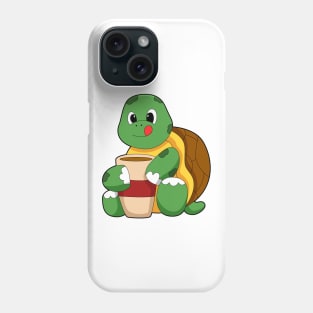 Turtle with Cup of Coffee Phone Case