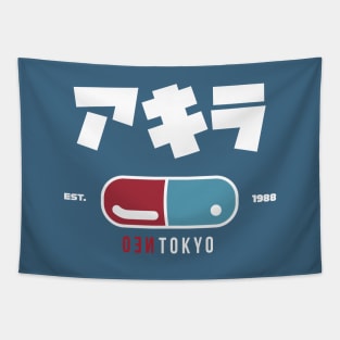 NEO TOKYO 1988 |  ネオ東京都  Japanese Varsity Design - Magic Pill Tapestry