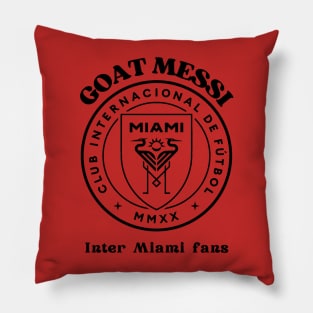 inter miami fans goat leo messi Pillow