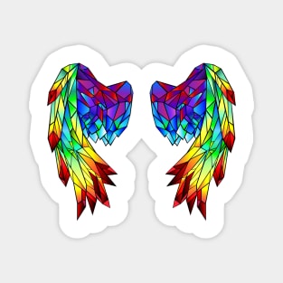 Rainbow Polygonal Folded Wings Magnet