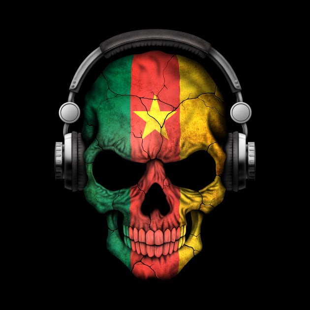 Dark Skull Deejay with Cameroon Flag by jeffbartels