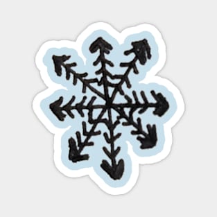 Unique Winter Snowflake Doodle Magnet