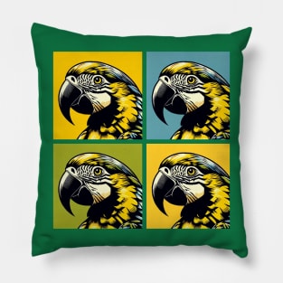 Pop Yellow-Naped Amazon Art - Cool Birds Pillow