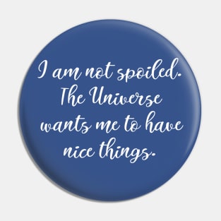 The Universe Wants Me To Have Nice Things Pin