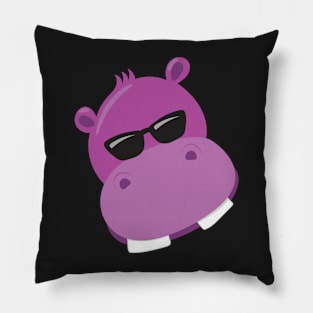 Cool Hippo Face Pillow